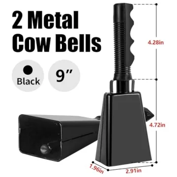 9 Inch Cowbells for Sporting Events and More