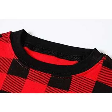 Christmas Plaid Boys Long Sleeve Pajamas in Cotton Sleepwear
