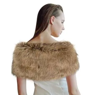 Dikoaina Women's Faux Fur Collar - Stylish Winter Accessory