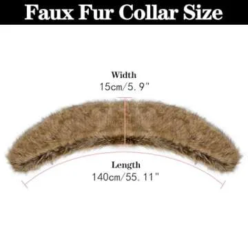 Dikoaina Women's Faux Fur Collar - Stylish Winter Accessory