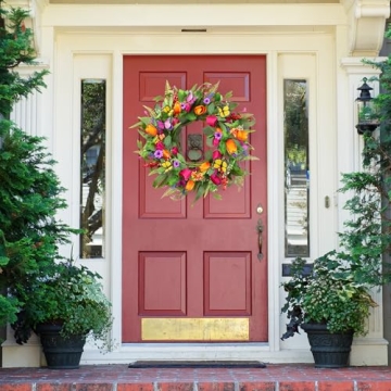 Vibrant Sggvecsy Spring Summer Wreath for Home Decor