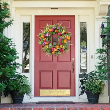 Vibrant Sggvecsy Spring Summer Wreath for Home Decor