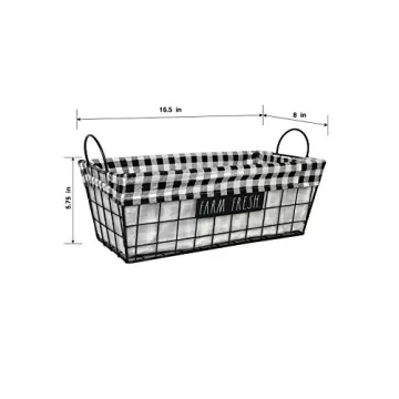 Rae Dunn Farm Fresh Basket - Stylish Storage Organizer