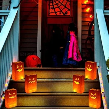 Stmarry Halloween Luminary Bags for Safe Outdoor Decoration