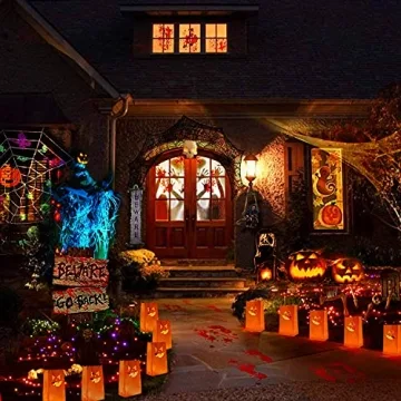 Stmarry Halloween Luminary Bags for Safe Outdoor Decoration