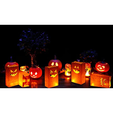 Stmarry Halloween Luminary Bags for Safe Outdoor Decoration