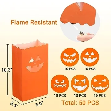 Stmarry Halloween Luminary Bags for Safe Outdoor Decoration