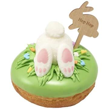 DECOPAC Deluxe Easter Quins, 17oz, Fancy Sprinkles Shaped Like Animals & Eggs, Candy Sprinkles in Handheld Container, Edible Sprinkles For Celebration Cakes, Cupcakes, Cookies