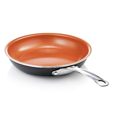 Gotham Steel 9.5" Non Stick Ceramic Copper Frying Pan - Healthy, Oven & Dishwasher Safe