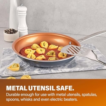 Gotham Steel Non Stick Ceramic Copper Frying Pan 9.5 Inch