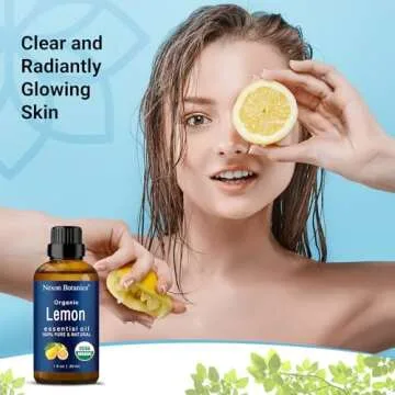 Organic Lemon Essential Oil for Diffuser & Skin Care