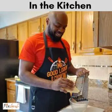 FixGrub Chef Apron for Men, Funny BBQ Apron with Pockets