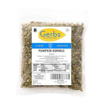 GERBS Raw Pumpkin Seed Kernels 1 LB | Top 14 Allergy Free Food | Protein rich super snack food | Use in salads, yogurt, baking, oatmeal, trail mix | Grown in Canada, packaged in USA | Vegan, Kosher