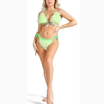 Sexy Faux Fur Bikini Set for Beach & Pool Parties
