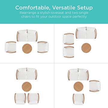 Best Choice Products Outdoor Wicker Patio Set Comfort