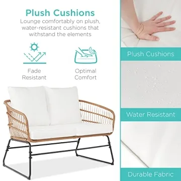 Best Choice Products Outdoor Wicker Patio Set Comfort