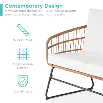 Best Choice Products Outdoor Wicker Patio Set Comfort