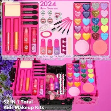 Kids Makeup Kit for Girls - 52 PCS Safe & Washable