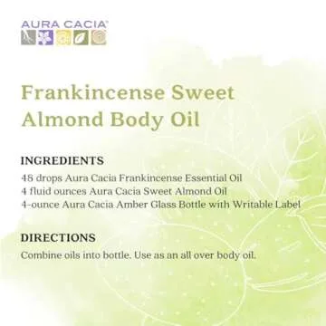 Aura Cacia Sweet Almond Oil, 16 Oz for Nourished Skin