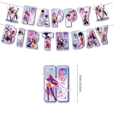 K-Pop Demon Birthday Party Supplies Set 118 Pcs