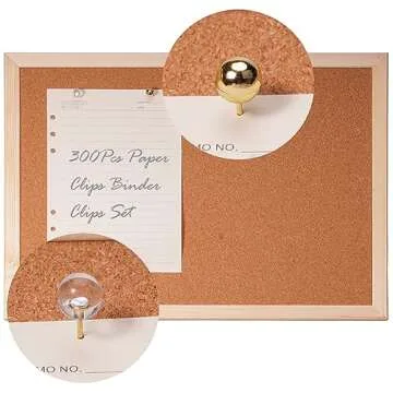 Gold Paper Clips Binder Clips Set for Stylish Office Use