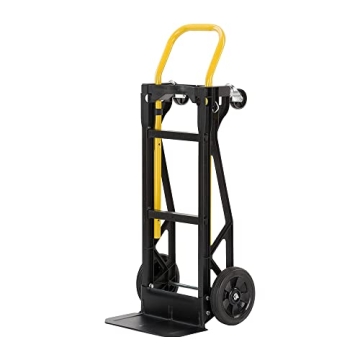 Harper Trucks Heavy Duty Nylon Frame Convertible Hand Truck Dolly Cart with Adjustable Telescopic Fr...