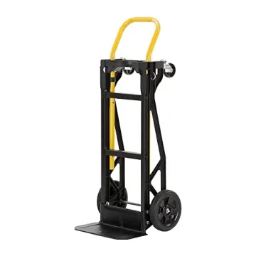 Harper Trucks Heavy Duty Nylon Frame Convertible Hand Truck Dolly Cart with Adjustable Telescopic Fr...