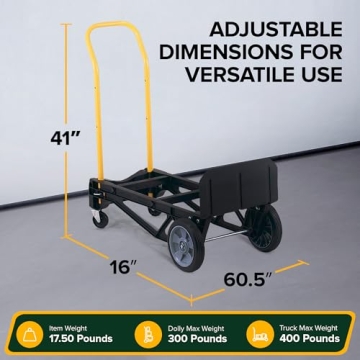 Harper Trucks Nylon Convertible Hand Truck Dolly Cart