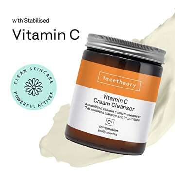 facetheory Vitamin C Cream Cleanser C1 - Daily Gentle Facial Cleanser, Skin Tightening, Brightening Face Wash, Vitamin C, Vegan and Cruelty-Free, Made in the UK | Scented | 5.7 Fl Oz