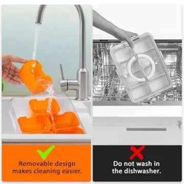 WACOI Divided Snack Serving Tray with Lid and Handle Travel Snackle Charcuterie Container Portable Storage Organizer for Candy, Fruits, Nuts, Snacks, Party, Picnic (1pack, Orange)