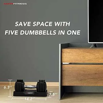 Keppi Adjustable Dumbbells Set-25lb single Dumbbells with Anti-Slip Metal Handle for Exercise & Fitness Fast Adjust Weight for Full Body Workout Fitness