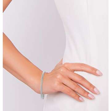 Miabella 925 Sterling Silver Italian 5mm Mesh Link Chain Bracelet for Women, Made in Italy (6.5 Inches)