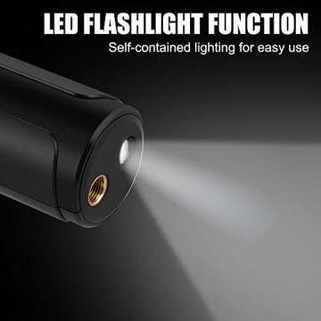 Zacro Electric Ball Pump with 7 Needles - Battery Powered, Hand held Pump to Fast inflate Soccer, Football, Volleyball, Basketball, Rugby, Water Polo, Handball, etc