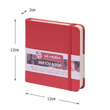 Talens Art Creation Sketchbook Red 12X12 cm, 140 Grams