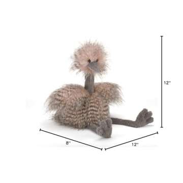 Jellycat Mad Pet Odette Ostrich Stuffed Animal, 17 inches - Bird Plush Toy - Classic Children's Gift