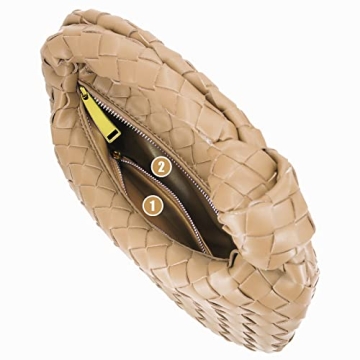 Trendy GBily Woven Handbag for Women - Soft Leather Clutch