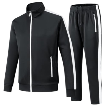 Feiairuike Men's Tracksuits - Athletic Full Zip 2 Piece Sports Sets