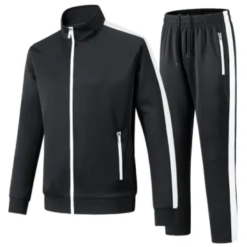 Feiairuike Men's Tracksuits - Athletic Full Zip 2 Piece Sports Sets