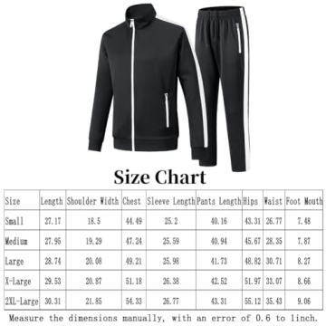 Athletic Men's Tracksuits - Full Zip 2 Piece Set