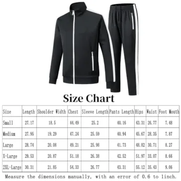 Athletic Men's Tracksuits - Full Zip 2 Piece Set