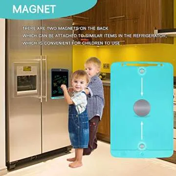 LCD Writing Tablet for Kids,12 Inch Colorful Educational Drawing Tablet, Erasable Reusable Electronic Writing Board, Toddler Doodle Board, Learning Toy Gift for Boys Girls Ages 3-8(Sky Blue)
