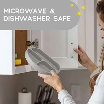 JULIAIRE Toddler Suction Plates - Fun & Safe Eating