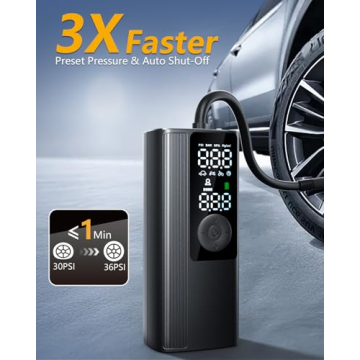 Fast Portable Air Compressor for Tires and Balls