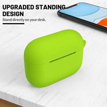 ATUAT for AirPods Pro 1st/2nd Generation Case Cover, Protective Silicone Skin Accessories with Keych...