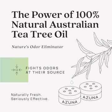 Azuna All-Natural Odor Remover Gel, Whole-Home Kit | Tea Tree Oil | Plant-Based & Long Lasting | For Pet Odors, Smoke & Strong Odors | Simply Citrus