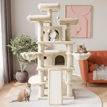 Multi-Level Cat Tree Tower with Scratch Posts & Condo