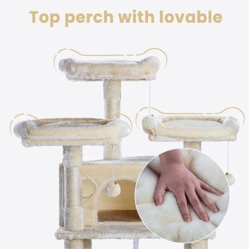 Multi-Level Cat Tree Tower with Scratch Posts & Condo