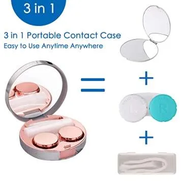 TreaHome Travel Contact Lens Case Kit - 6 in 1 Essentials