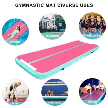 HMTAOLIFE Inflatable Air Gym Mat - Perfect for Gymnastics