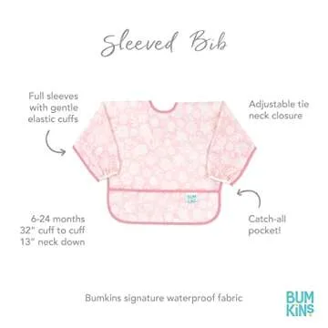 Bumkins Sleeved Bib - Essential Feeding Accessory for Babies